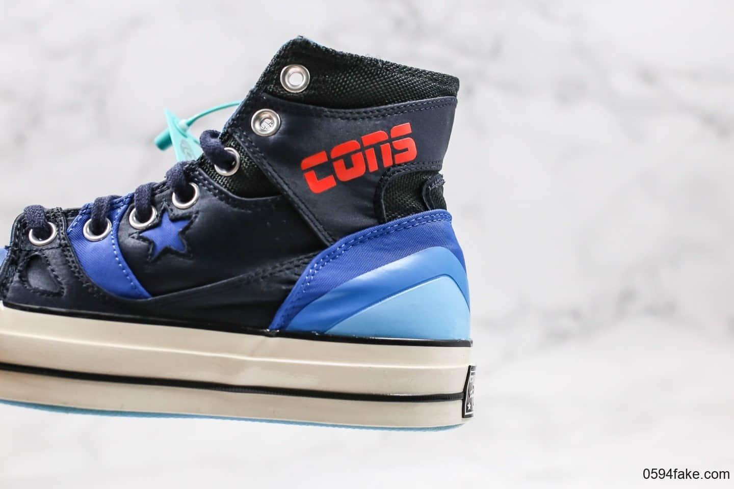 匡威Converse Chuck 70 E260 Hi纯原版本高帮篮球鞋黑蓝柑配色内置原厂大底原楦头纸板打造 货号：166321C