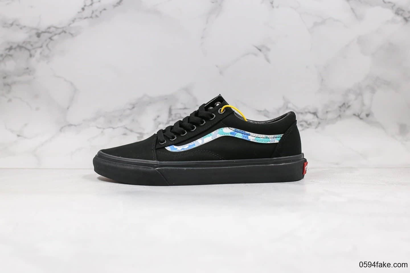 万斯Vans Old Skool Pro公司级版本春季新款黑武士低帮迷彩条纹原厂硫化大底内置钢印 货号：YJ78