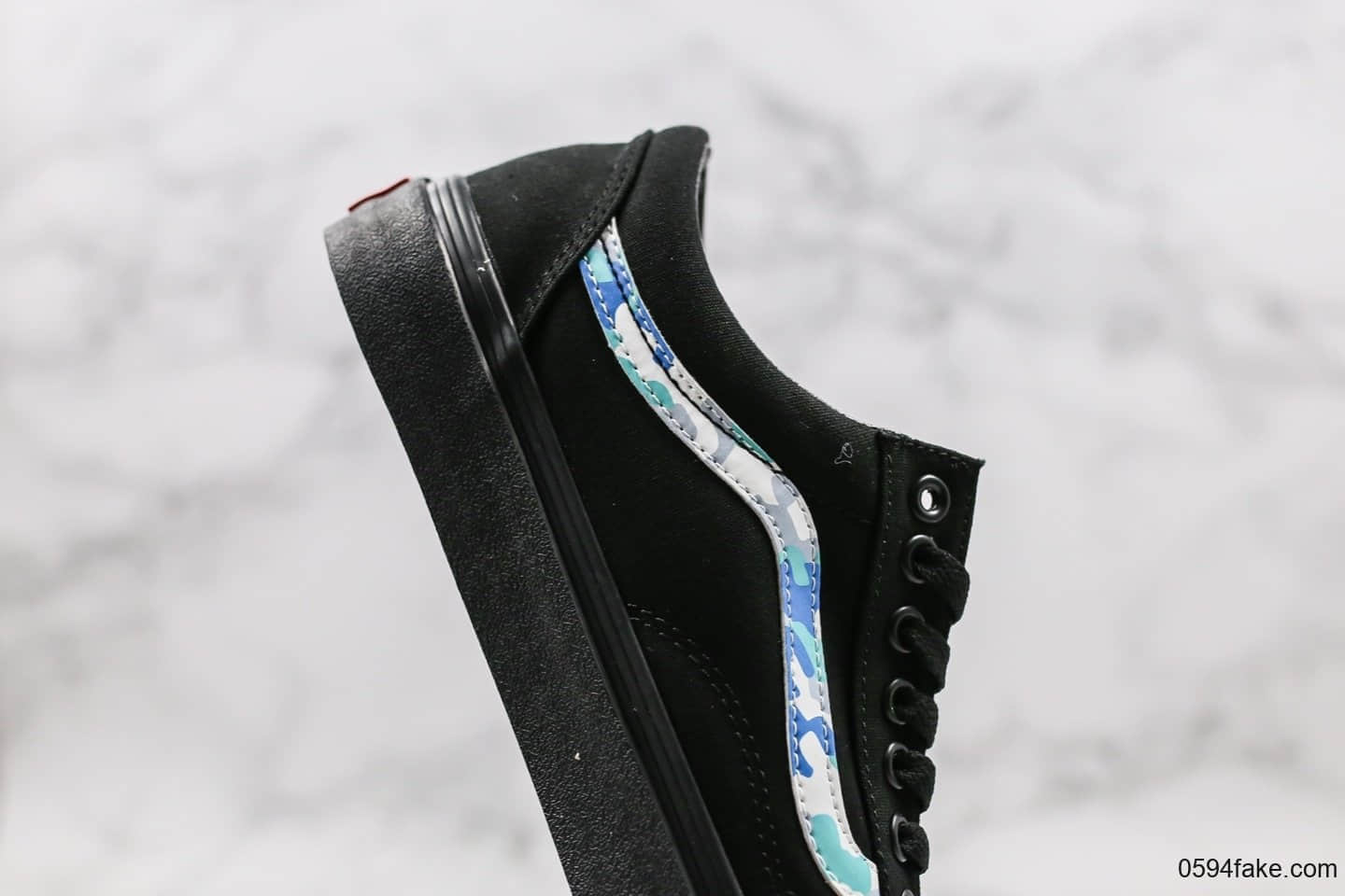 万斯Vans Old Skool Pro公司级版本春季新款黑武士低帮迷彩条纹原厂硫化大底内置钢印 货号：YJ78