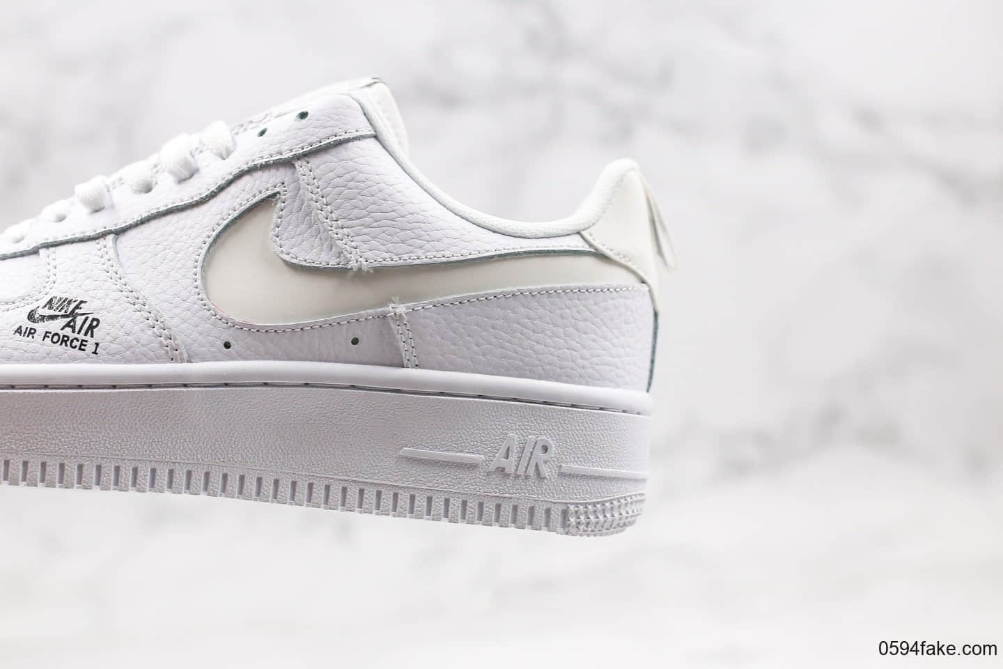耐克Nike Air Force 1 Low 07纯原版本低帮空军一号侧边小LOGO白色内置全掌Sole气垫原盒原标 货号：CV3039-100