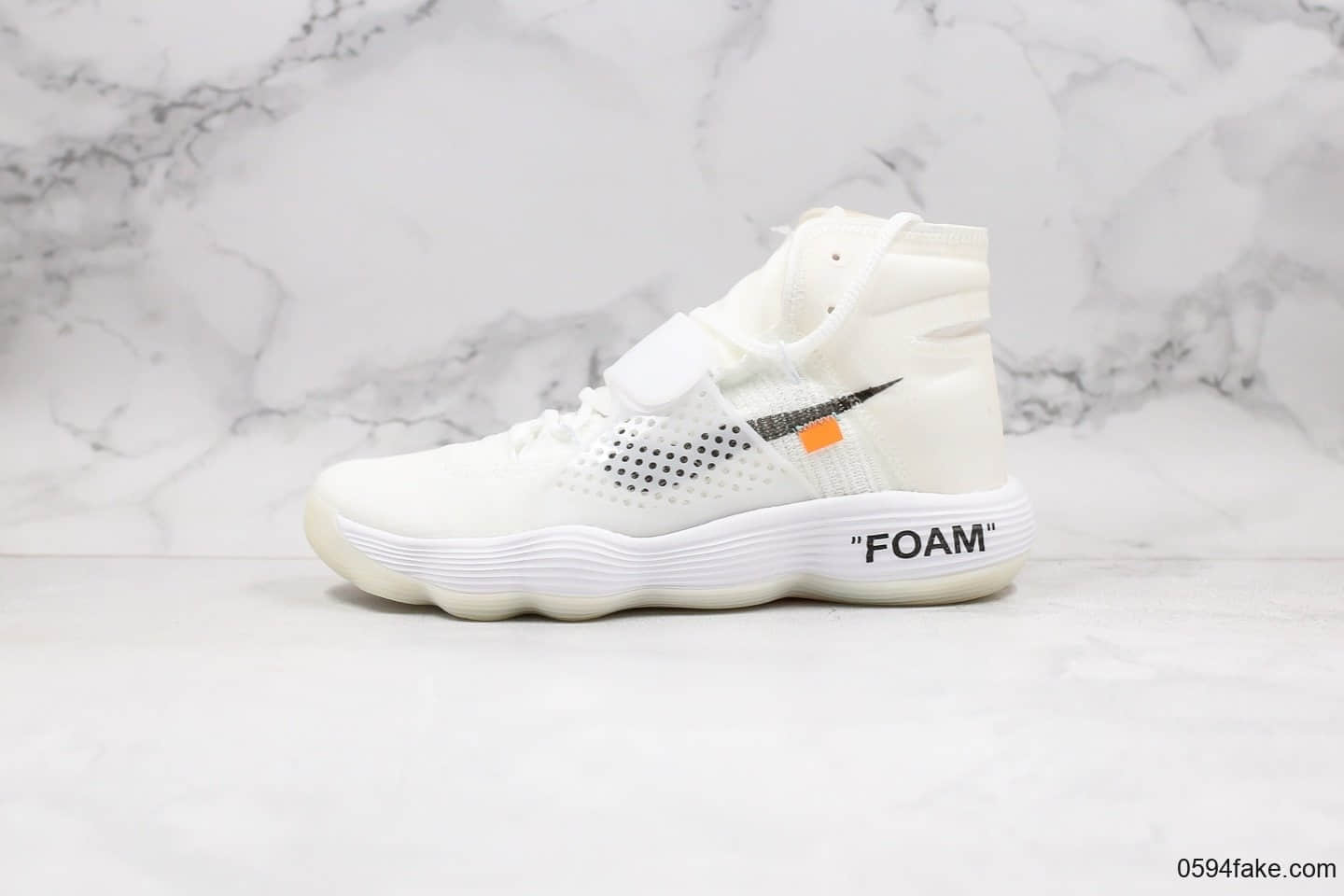 耐克Nike REACT Hyperdunk 2017 x Off-White纯原版本联名款大吕布白色 
