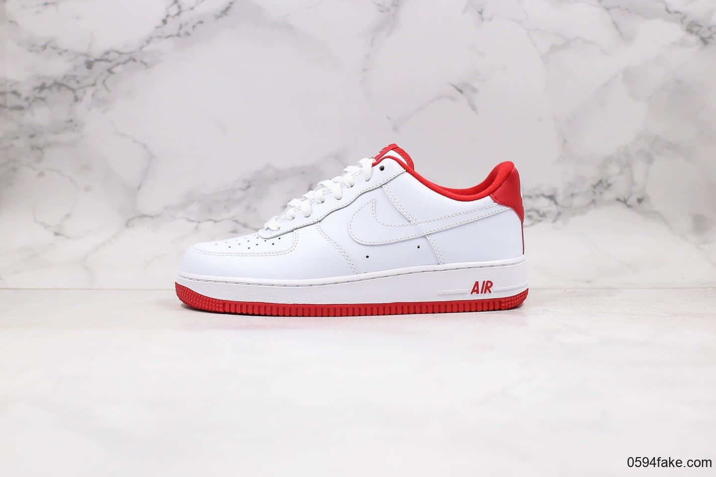 耐克Nike Air Force 1'07-White University Red纯原版本低帮空军一号大学红内置sole气垫原档案数据开发 货号：CD0884-101