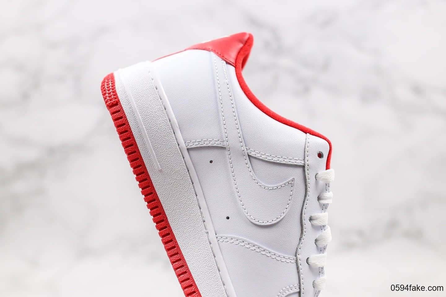 耐克Nike Air Force 1'07-White University Red纯原版本低帮空军一号大学红内置sole气垫原档案数据开发 货号：CD0884-101