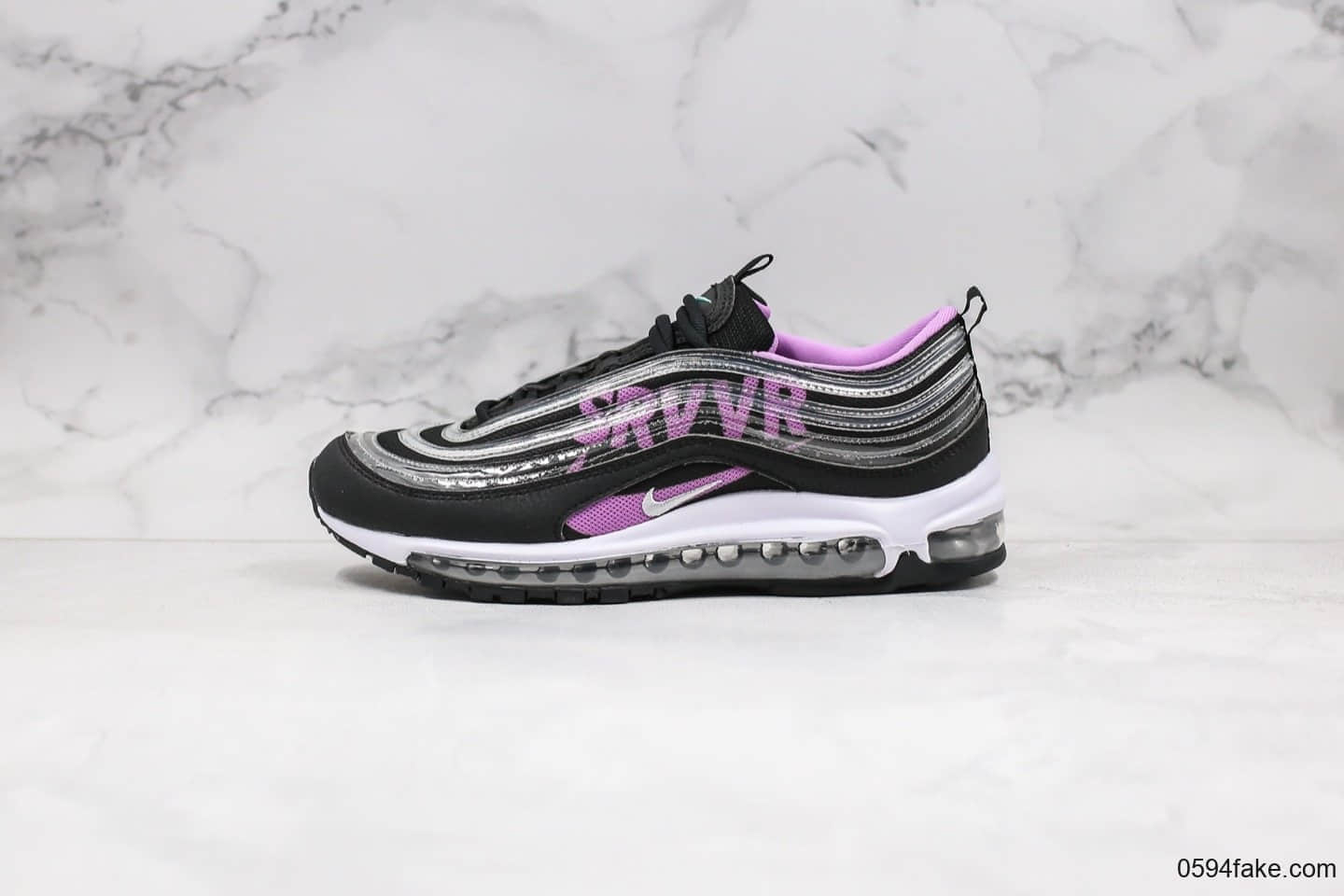 耐克Nike Air Max 97 Doernbecher纯原版本慈善限定Max 97子弹气垫鞋黑紫色内置可视全掌真气垫原盒原标 货号：BV7114-001