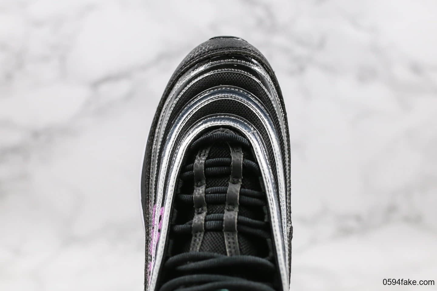 耐克Nike Air Max 97 Doernbecher纯原版本慈善限定Max 97子弹气垫鞋黑紫色内置可视全掌真气垫原盒原标 货号：BV7114-001