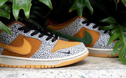 人气石斑纹！Nike SB Dunk Low “Safari”将于3月14日发售！ 货号：CD2563-002