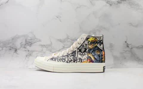 匡威Converse1970S x 火影NARUTO -ナルト-日版限定联名公司级高帮帆布鞋黑白漫画原盒原标正确硅蓝中底