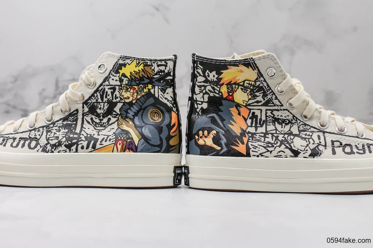 匡威Converse1970S x 火影NARUTO -ナルト-日版限定联名公司级高帮帆布鞋黑白漫画原盒原标正确硅蓝中底