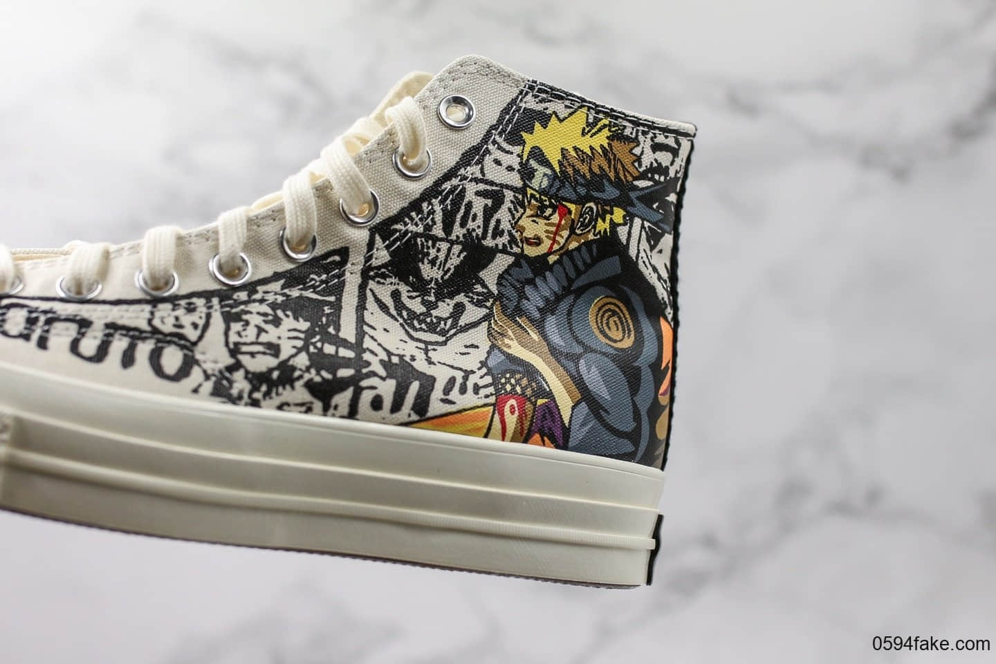 匡威Converse1970S x 火影NARUTO -ナルト-日版限定联名公司级高帮帆布鞋黑白漫画原盒原标正确硅蓝中底