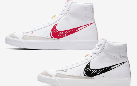 手稿设计Nike Blazer Mid 77曝光！两款配色你更中意哪一款？