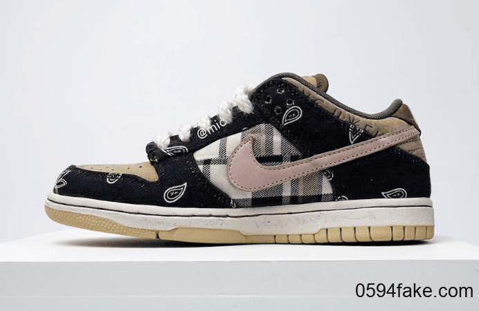 Travis Scott x Nike SB Dunk Low月底发售！细节满满！ 货号：CT5053-001