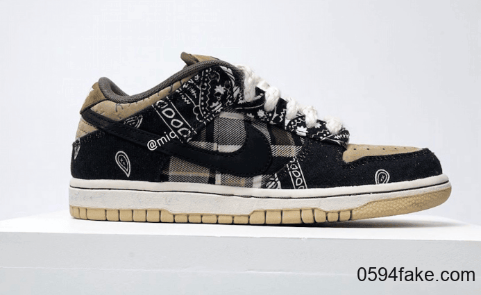 Travis Scott x Nike SB Dunk Low月底发售！细节满满！ 货号：CT5053-001