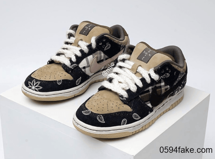 Travis Scott x Nike SB Dunk Low月底发售！细节满满！ 货号：CT5053-001