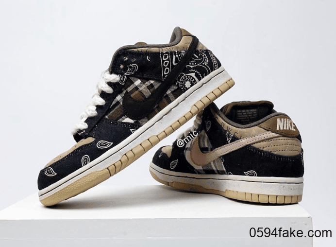 Travis Scott x Nike SB Dunk Low月底发售！细节满满！ 货号：CT5053-001