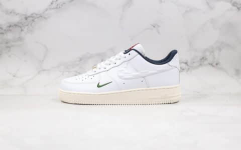 耐克KITH x Nike Air Force1 Ronnie Fieg纯原版本低帮空军一号浮雕印花LOGO双钩设计原装木盒内置气垫 货号：CU2980-193