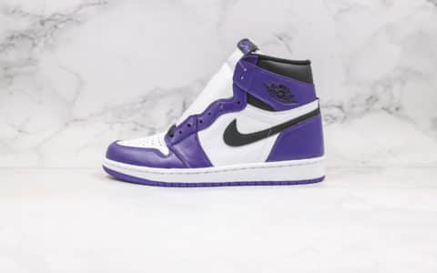 乔丹AirJordan 1 Retro High纯原版本高帮AJ1紫脚趾配色原楦头纸板打造正确后跟定型 货号：555088-500