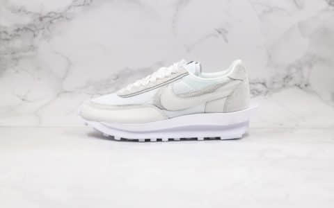 耐克NIKE LDV Waffle Grey White x SACAI纯原版本高桥盾联名款华夫鞋牛津布白色双钩原材料打造双层EVA组合大底 货号：BV0073-101