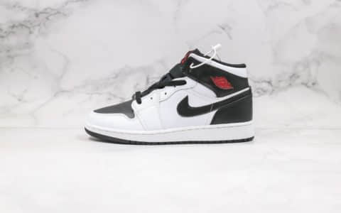 乔丹Air Jordan 1 Mid Reverse Black Toe纯原版本中帮AJ1逆向黑脚趾原盒原标正确后跟定型 货号：BQ6472-101