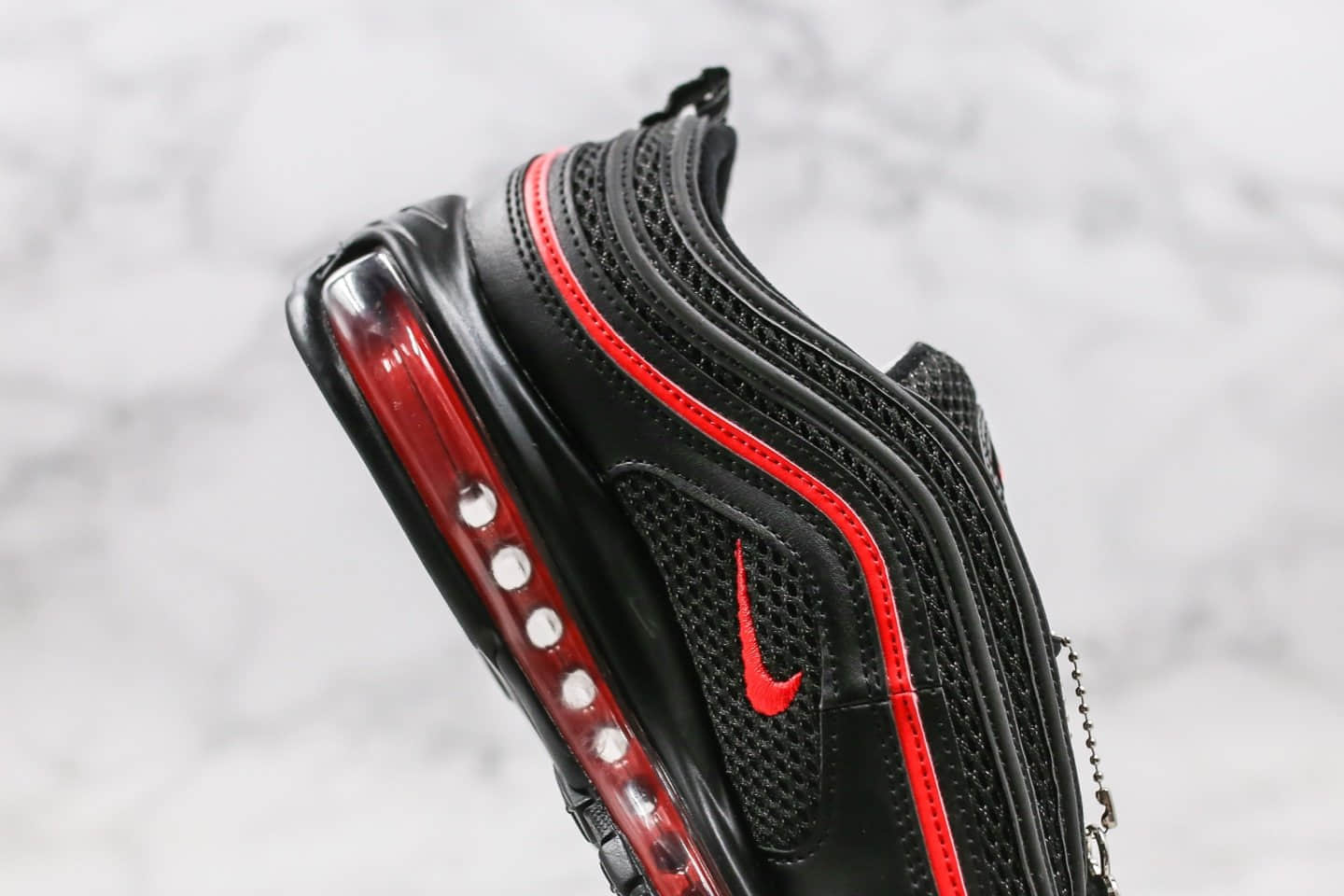 耐克Nike Air Max 97纯原版本子弹气垫鞋黑红色情人节限定内置全掌气垫原盒原标 货号：CU9990-001