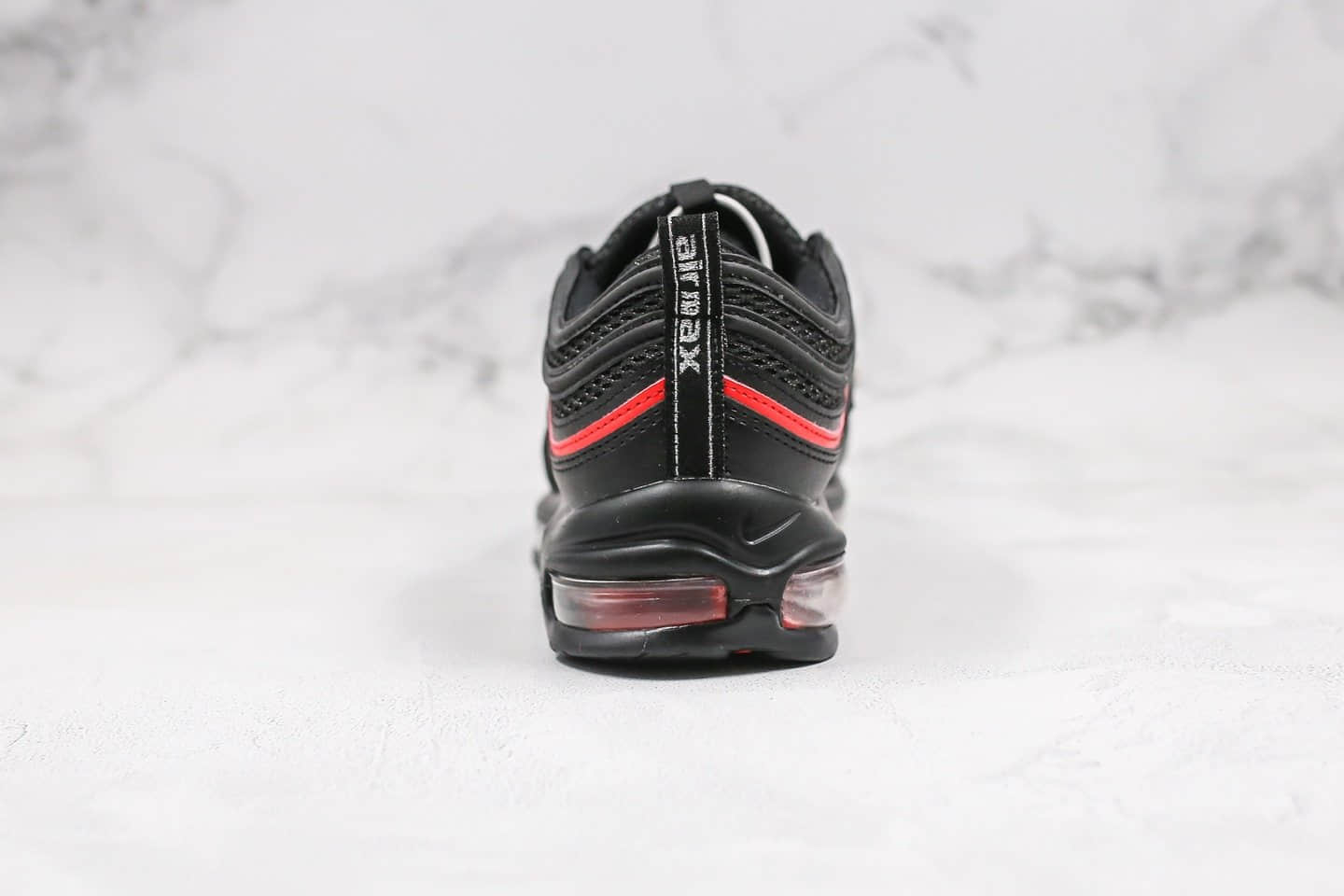 耐克Nike Air Max 97纯原版本子弹气垫鞋黑红色情人节限定内置全掌气垫原盒原标 货号：CU9990-001
