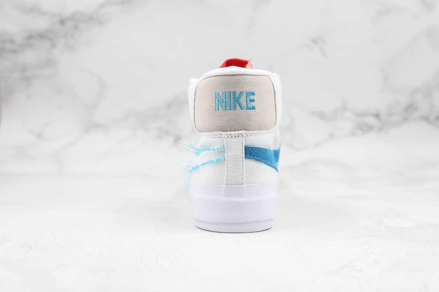 耐克Nike SB Blazer Mid纯原版本高帮开拓者拆线白蓝绿色内置Zoom气垫正确紫色盒子版本 货号：CI3833-101