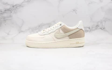 耐克Nike Air Force 1 Prm纯原版本低帮空军一号象牙白奶茶色内置气垫原盒原标 货号：CI1116-100