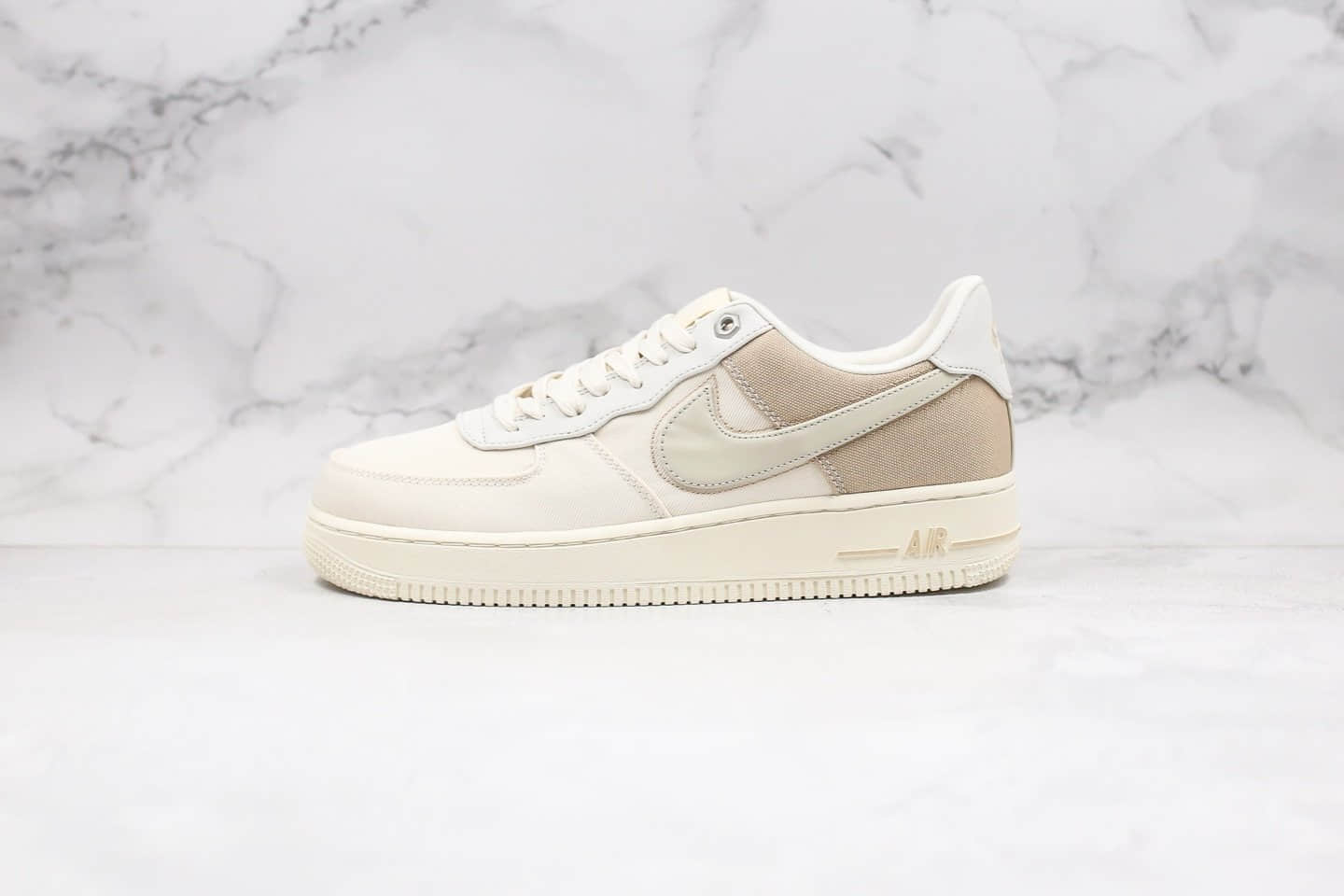 耐克Nike Air Force 1 Prm纯原版本低帮空军一号象牙白奶茶色内置气垫原盒原标 货号：CI1116-100