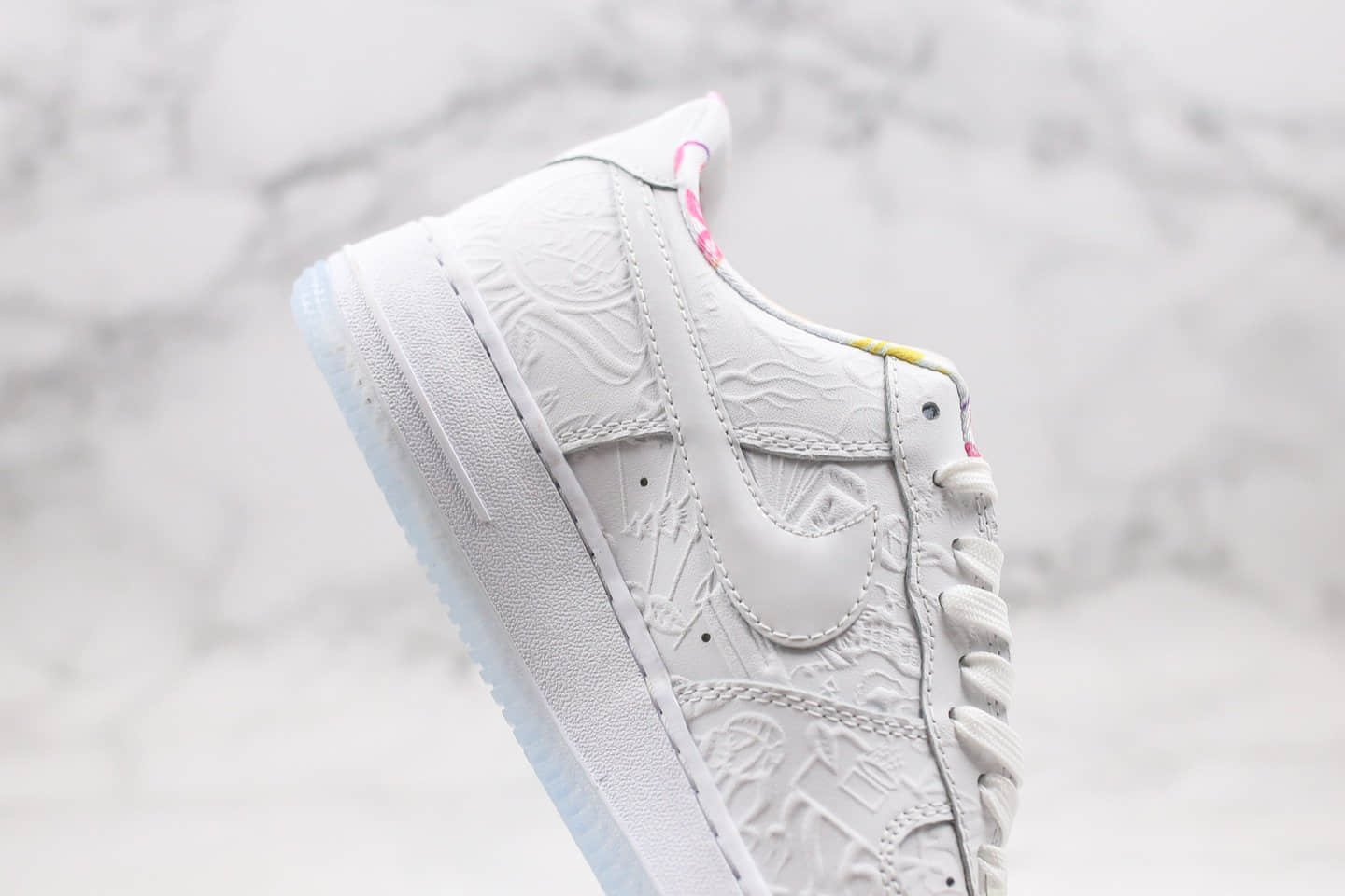 耐克Nike Air Force 1 Low 07 PRM纯原版本低帮空军一号鼠年限定白皮革铜钱剪纸配色内置气垫原档案数据开发原盒配件 货号：CU8870-117