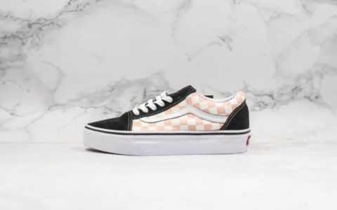 万斯VANS Old Skool Platfor厚底黑粉棋盘格公司级版本原盒原标内置钢印原厂硫化大底 货号：VN0A3B3UBKA