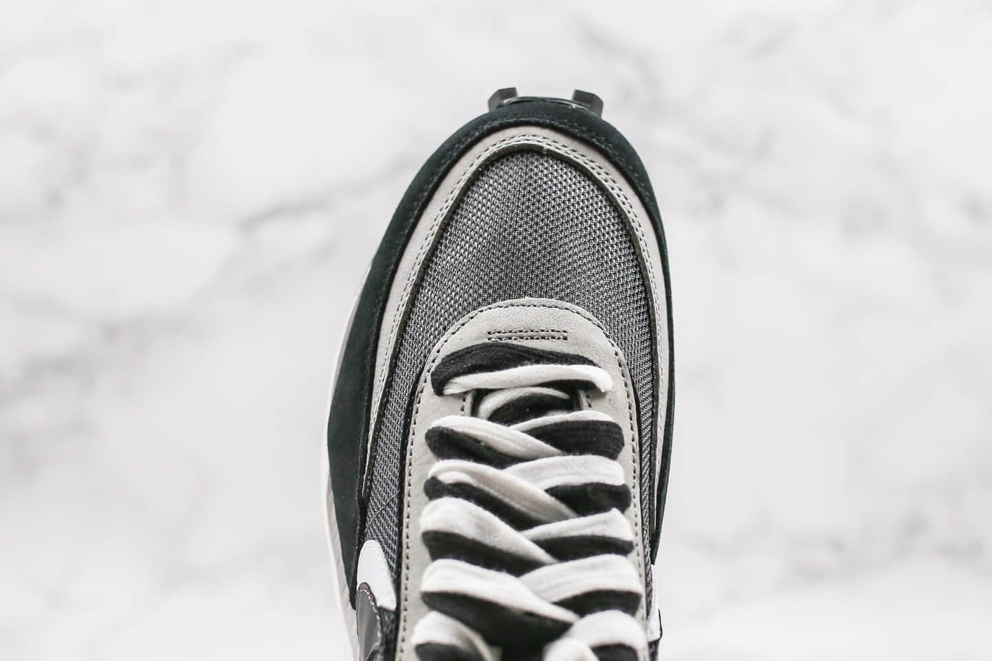 耐克Nike LDV Waffle x Sacai联名款纯原版本华夫重叠设计双钩跑鞋黑灰色原盒原标正确鞋面材质 货号：BV0073-001