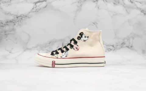 匡威Converse x Kith x Disney公司级版本三方联名款高帮帆布鞋米老鼠配色原厂硫化大底正确硅蓝中底