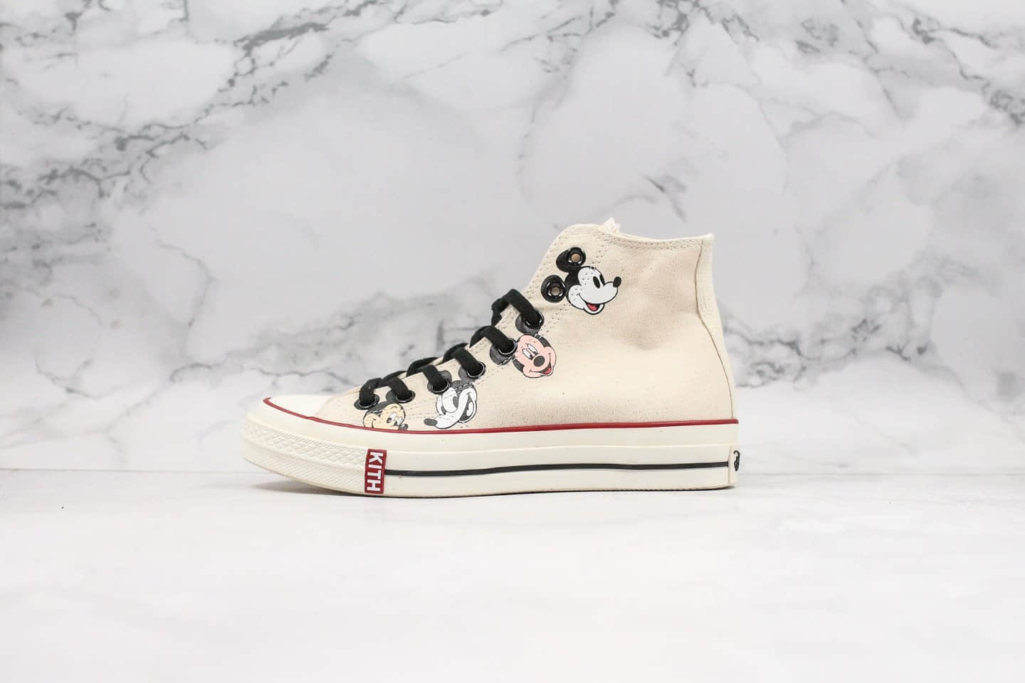 匡威Converse x Kith x Disney公司级版本三方联名款高帮帆布鞋米老鼠配色原厂硫化大底正确硅蓝中底