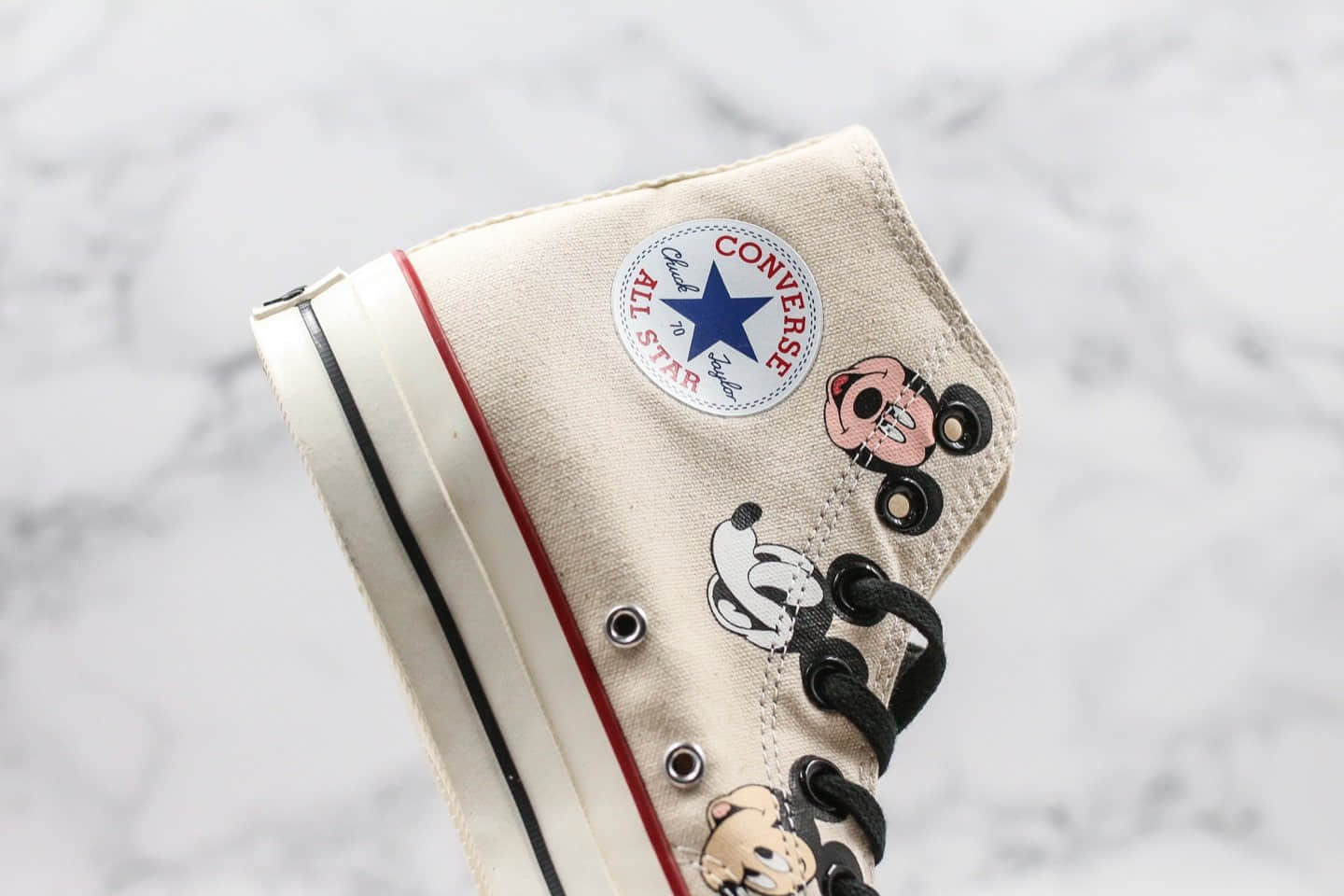 匡威Converse x Kith x Disney公司级版本三方联名款高帮帆布鞋米老鼠配色原厂硫化大底正确硅蓝中底