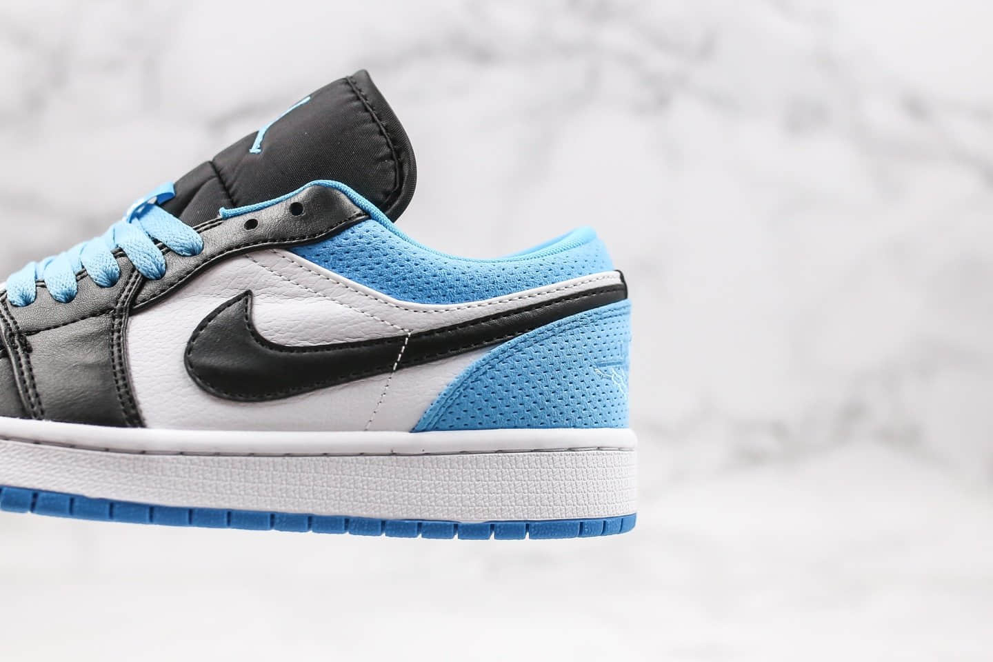 乔丹Air Jordan 1 Low Laser Blue纯原版本低帮AJ1黑蓝脚趾配色原盒原标区别市面通货版本 货号：CK3022-004
