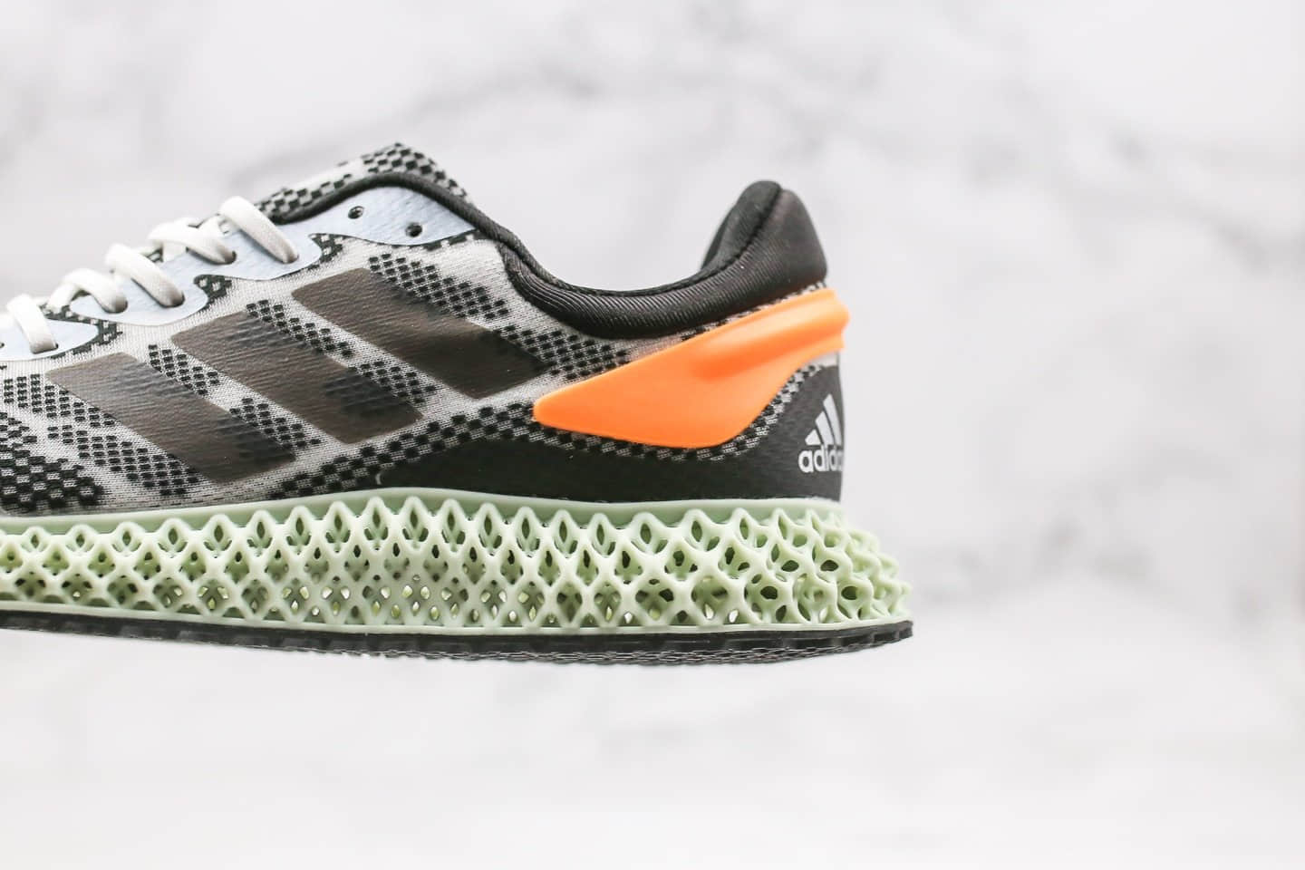 阿迪达斯Adidas Alphaedge 4D LTD M纯原版本灰橙色4D科技跑鞋原厂鞋面材质首家实拍出货 货号：FW1233