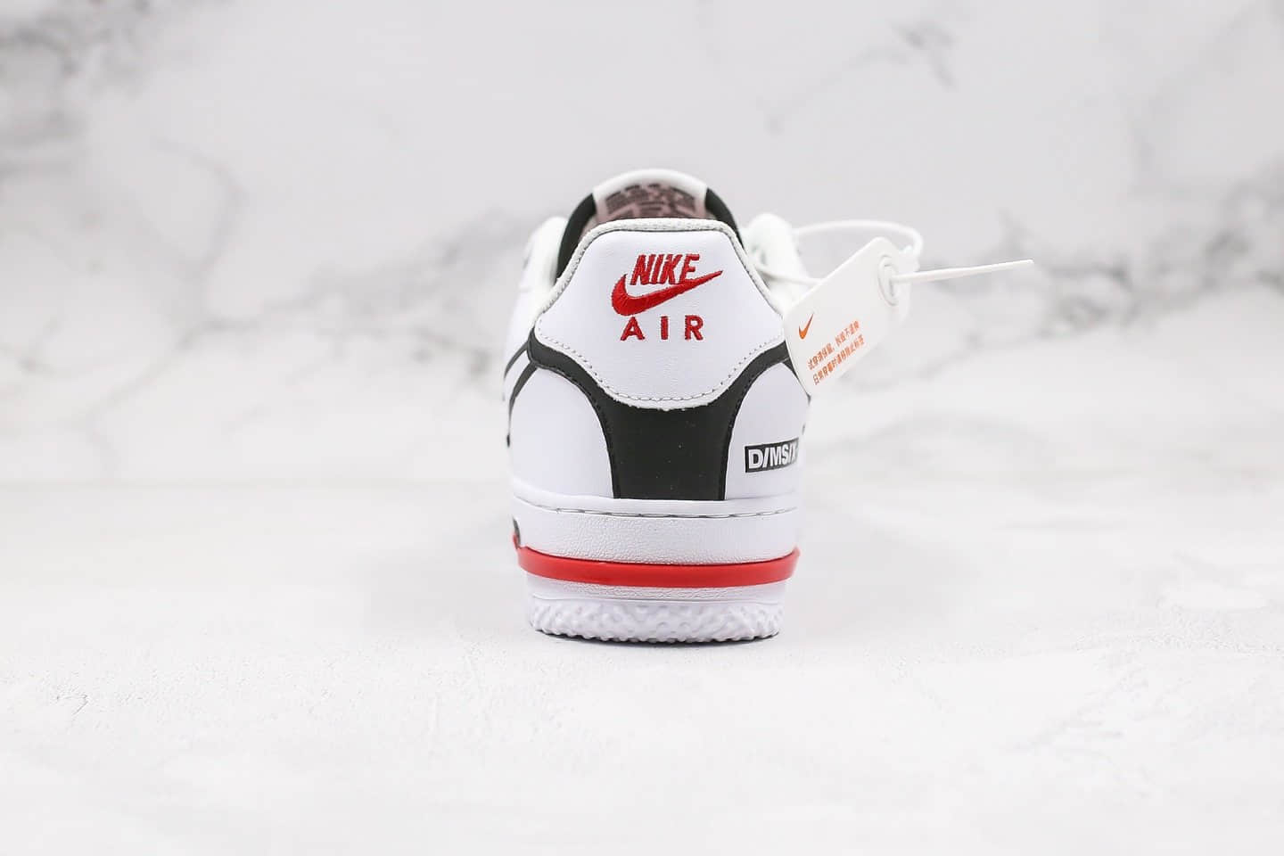 耐克Nike AIR FORCE 1 REACT WHITE D MS X纯原版本低帮空军一号白黑红波浪正确React缓震大底原盒原标 货号：CD4366-100