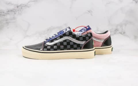 万斯VANS VAULT X FEATURE OLD SKOOL AUTHENTIC公司级版本联名款低帮丝绒漆皮灯芯绒蓝粉色撞色拼接棋盘盒子原档案数据开发