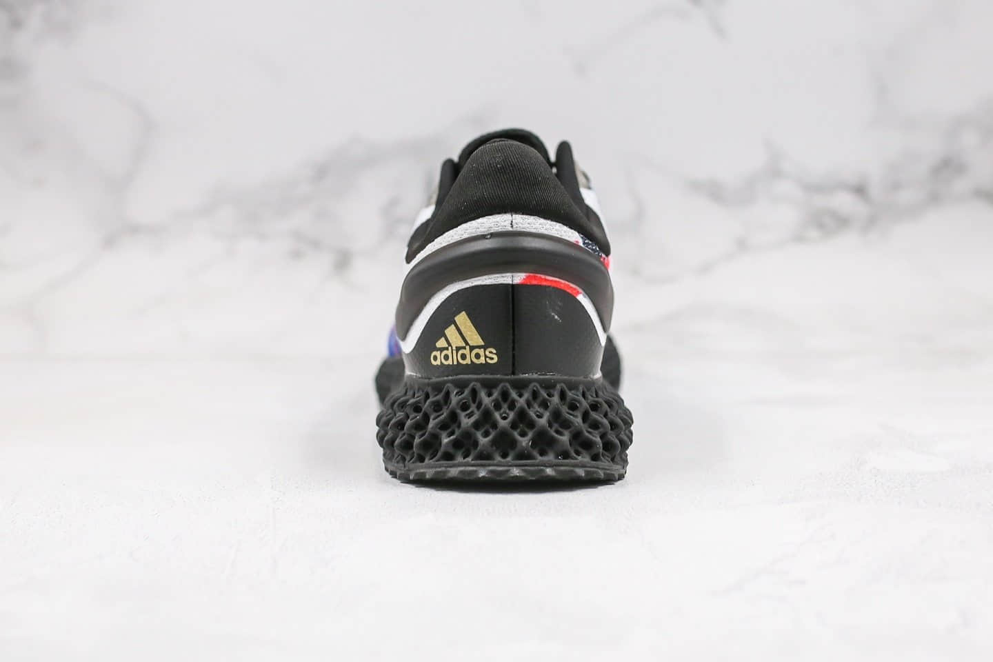 阿迪达斯Adidas Alphaedge 4D M纯原版本彩绘蓝黑色科技跑鞋原档案数据开发原楦头纸板打造 货号：FV5278