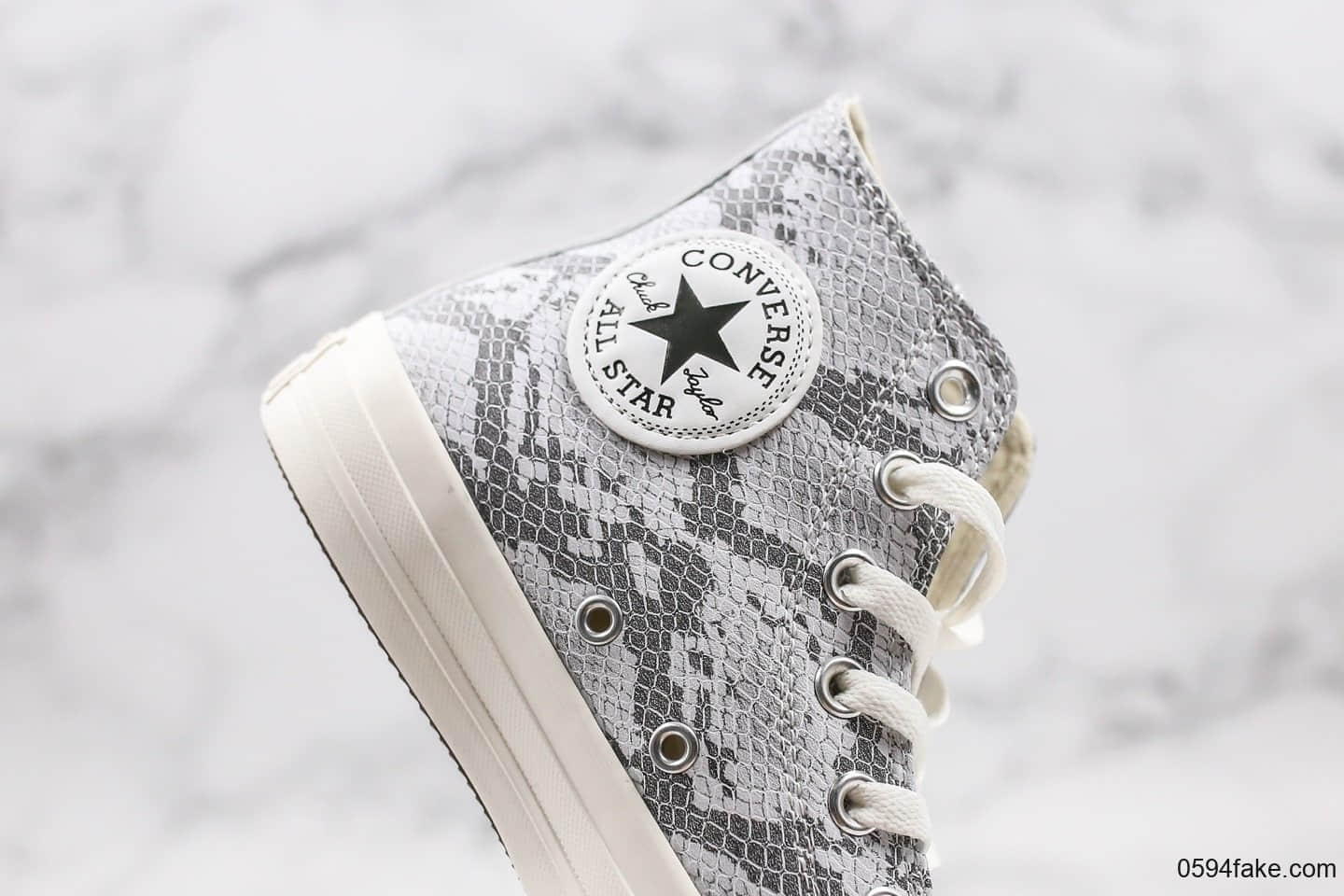 匡威Converse Chunk Taylor 70s公司级版本高帮蛇纹元素帆布鞋白蛇配色原厂硫化大底正确PU硅蓝软中底