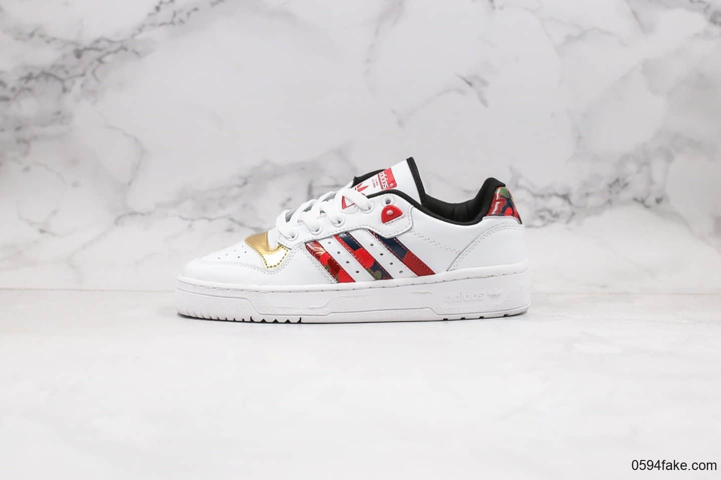 阿迪达斯Adidas Originals Rivalry Low CNY纯原版本三叶草低帮2020年中国新年限定款原装抽屉礼盒三层组合大底 货号：FW5273