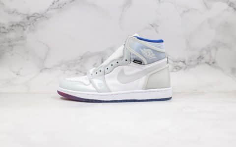 乔丹Air Jordan 1 Zoom R2T Racer Blue纯原版本高帮AJ1小迪奥灰白渐变色原档案数据开发原盒原标正确小蛮腰后跟 货号：CK6637-104