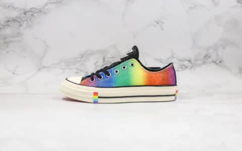 匡威Converse 2019 Pride公司级版本低帮彩虹闪电配色原厂硫化大底正确硅蓝软中底原盒原标