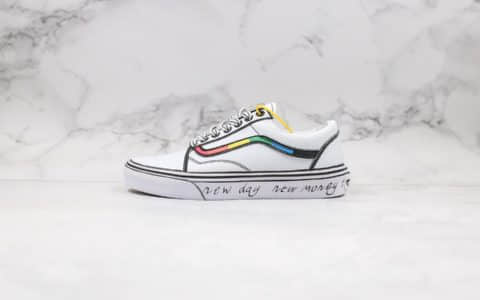 万斯VANS OLD SKOOL x Joshua Vides公司级版本低帮手绘漫画黑白老朱莉安经典3D铅笔配色原盒原标