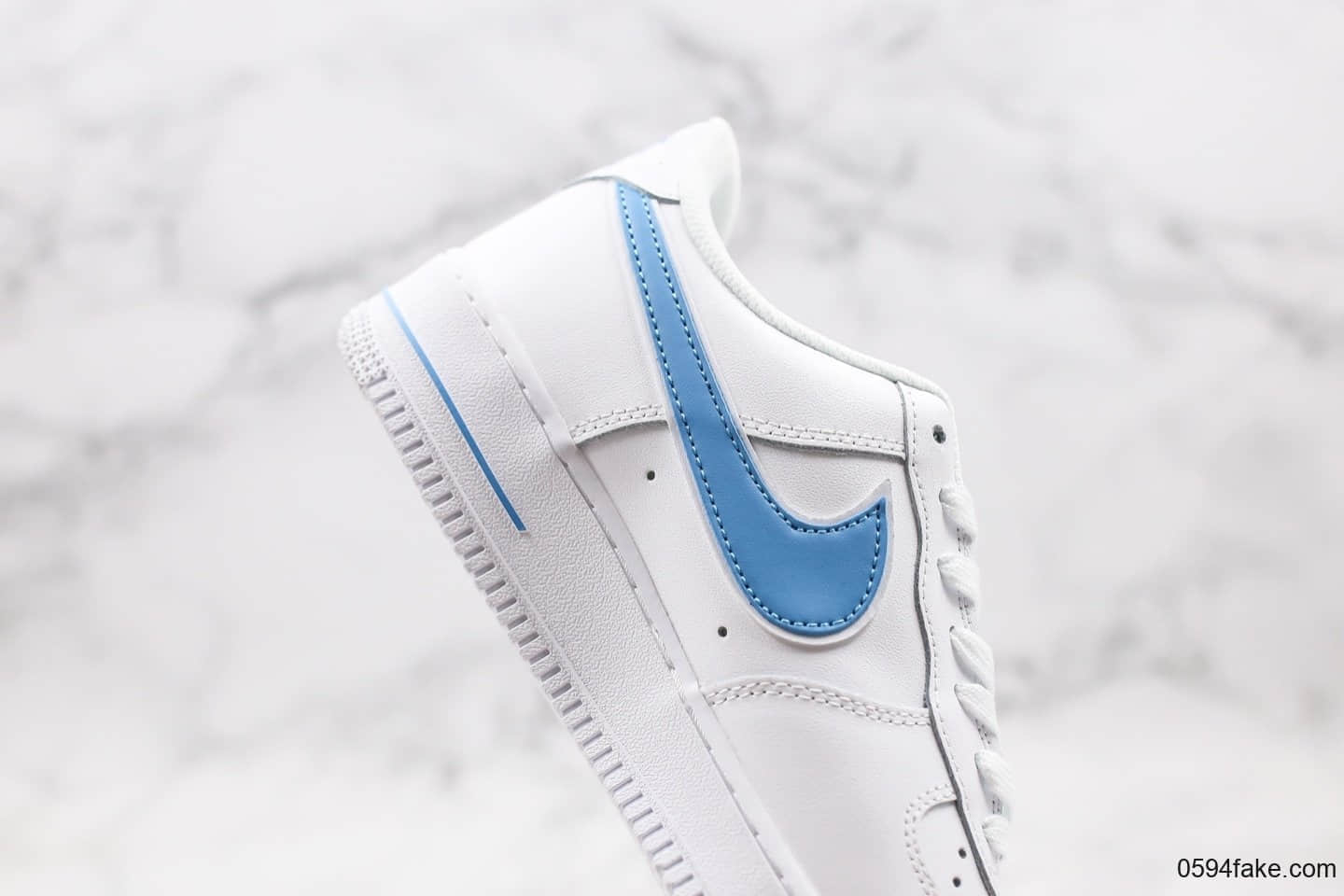 耐克NIke Air Force 1'07 LV8 JDI Lntc低帮空军一号浅蓝色纯原版本原厂气垫全头层皮打造 货号：AO2423-100