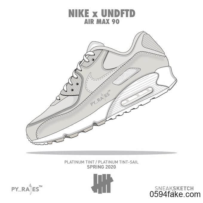 全新Undefeated x Nike Air Max 90细节图曝光！今年春季发售！