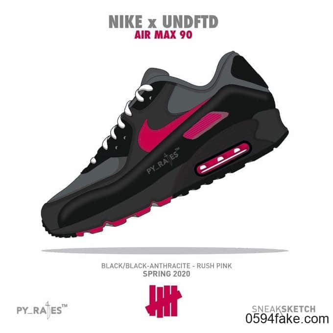 全新Undefeated x Nike Air Max 90细节图曝光！今年春季发售！