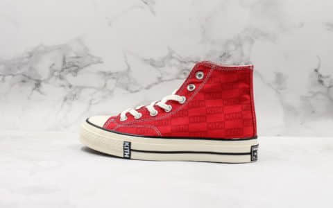 匡威KITH x Converse Chuck 70公司级联名高帮帆布鞋红色硫化工艺正确鞋盒