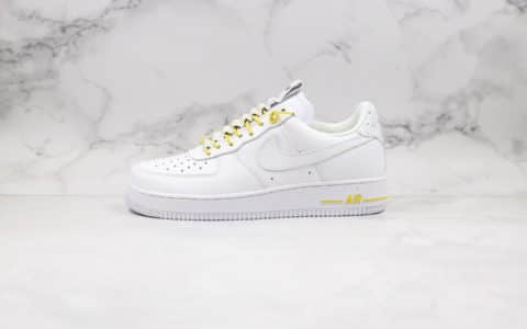 耐克Nike Air Force 1 Lux“White” WMNS公司级版本抽绳解构白黄配色全鞋定制头层皮 货号：898889-104