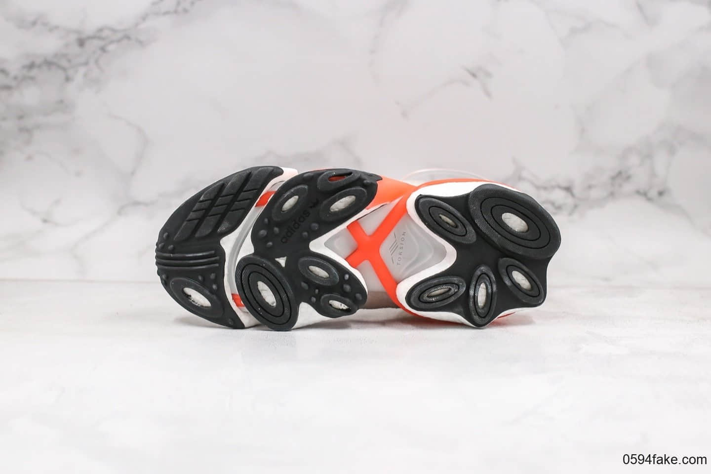 阿迪达斯Adidas Torsion X公司级版本抗扭转系列爆米花缓震休闲运动鞋水管老爹鞋白橙配色巴斯夫真爆 货号：EH0244