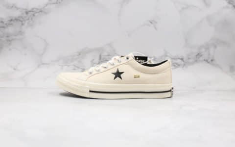 匡威DSM x Converse One Star Canvas公司级版本联名帆布低帮休闲板鞋米白配色聚氨酯硅蓝PU中底